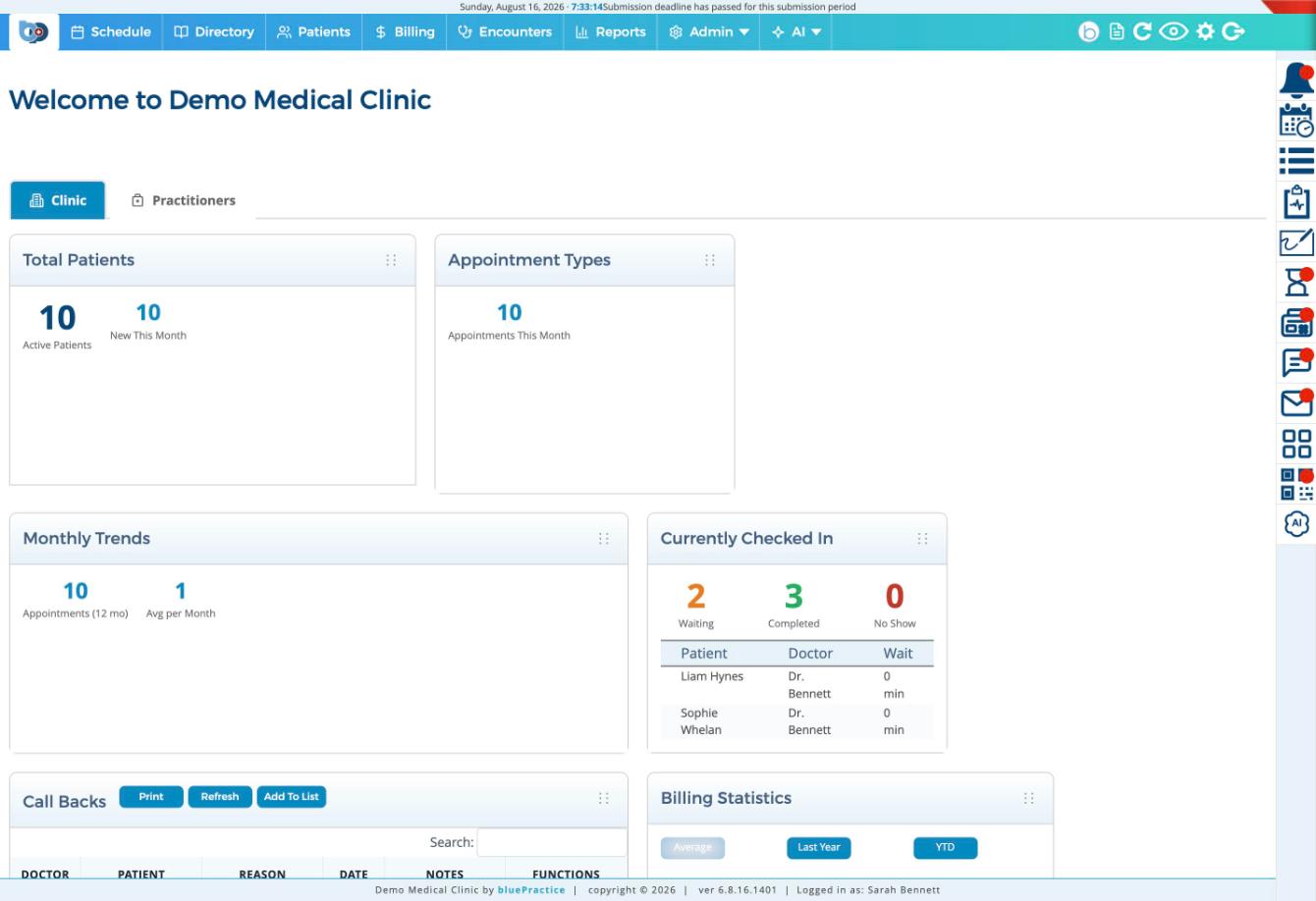 Clinic dashboard